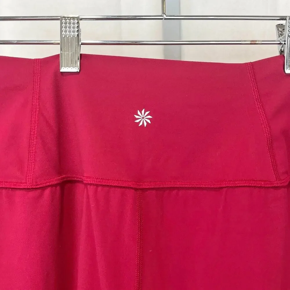 ATHLETA Elation Pants 533562 Pull On Crop Stretch Nylon Berry Red 2X Plus - Picture 7 of 10